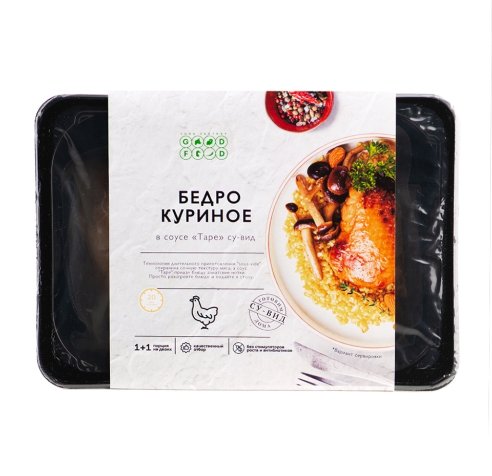

Бедро куриное в соусе Таре су-вид ТМ "FF GoodFood" 420 г, Россия