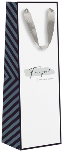 

Пакет подарочный под бутылку Elegance премиум Белый крафт 12х38х10 см, 1 шт в ассортименте