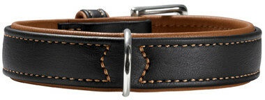 Hunter ошейник кожаный Canadian 50 - 56 см., Коньячно-черный