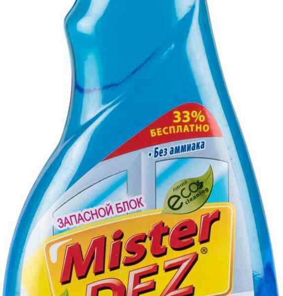 Средство для мытья стёкол запасной блок Mister Dez Eco грейпфрут