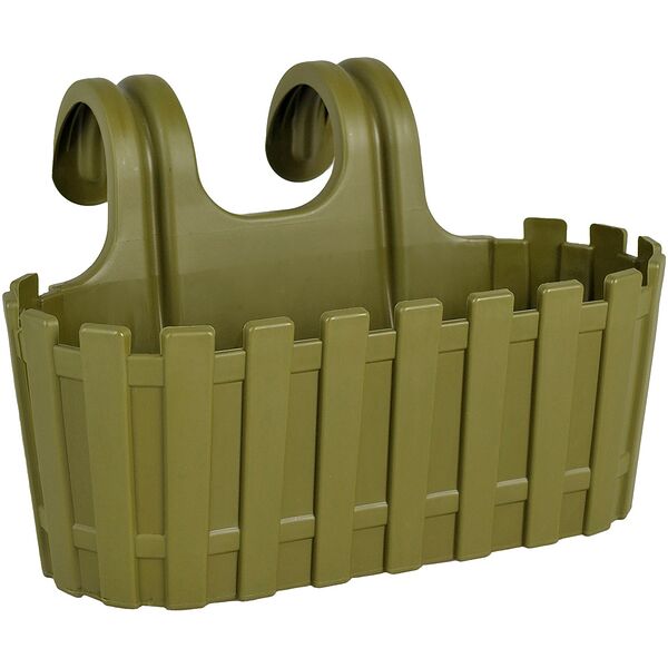 Ящик балконный Econova Akasya 30 см зеленый пластик