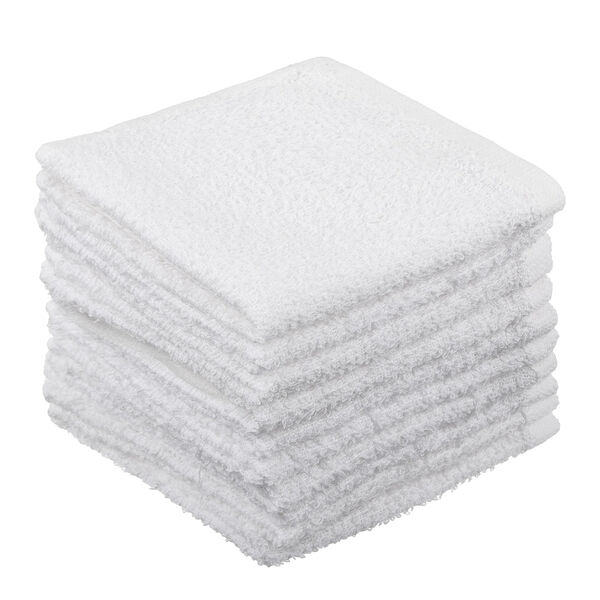 Provance лайт комплект салфеток махровых для уборки 10 шт, 100% хлопок, 25х25см, белый