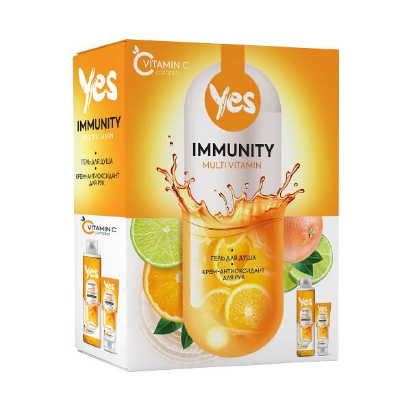 Подарочный набор Yes Immunity Гель для душа 250мл Крем для рук 75мл