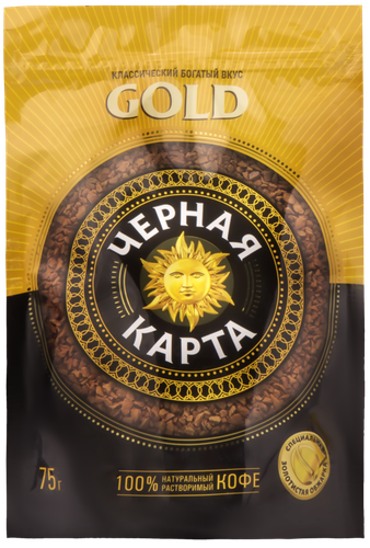 

Кофе растворимый Чёрная карта Gold 75 г