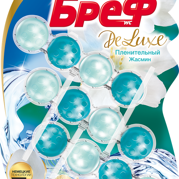 Туалетный блок Bref Deluxe Пленительный жасмин 3*50г