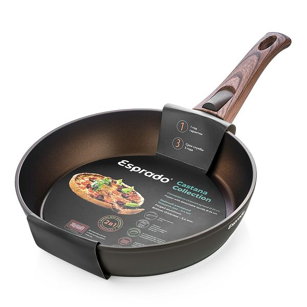 Сковорода Esprado Castana со съемной ручкой, 24 см, индукция, кованый алюминий
