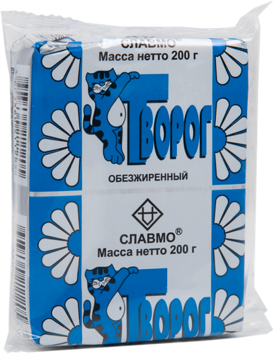 

Творог СЛАВМО обезжиренный, без змж