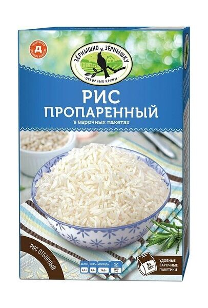Рис Зернышко к зернышку пропаренный 5 шт