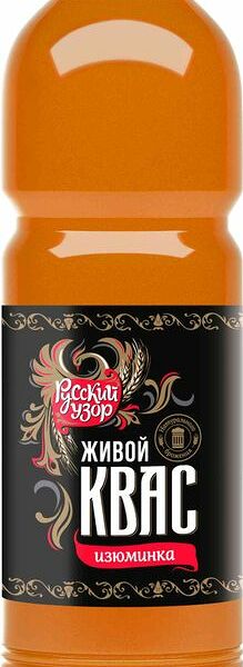 Квас Русский Узор Изюминка живой 1.5л