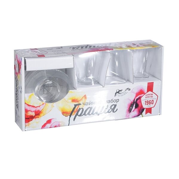 Набор чайный ОСЗ Грация, 12 предметов, стекло