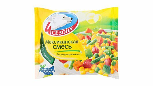 Смесь овощная 4 Сезона Мексиканская быстрозамороженная