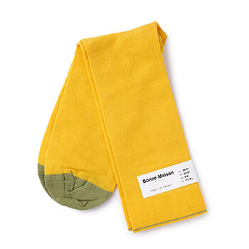 Носки унисекс Plain Mimosa высокие жёлтые, Bonne Maison, размер 39/41, Франция