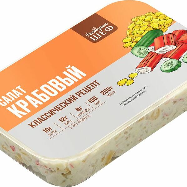 Салат Рестория Шеф крабовый 200 г