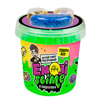 Игрушка Slime Emoji-slime Влад А4 зеленый 110г, Россия