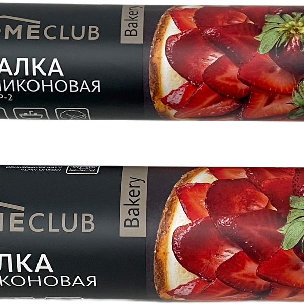 Скалка HOMECLUB Bakery 40х5,5х5см, силикон Арт. RRP-2, 1шт в ассортименте