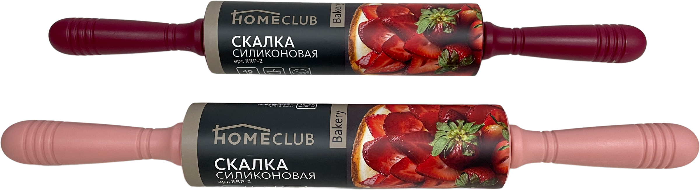 

Скалка HOMECLUB Bakery 40х5,5х5см, силикон Арт. RRP-2, 1шт в ассортименте