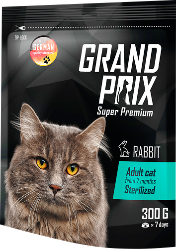 Сухой корм для стерилизованных кошек Grand Prix Sterilized с кроликом 300 г