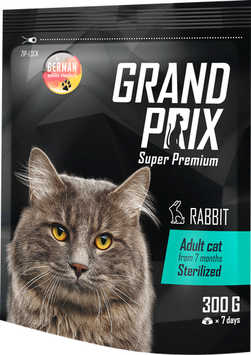 

Сухой корм для стерилизованных кошек Grand Prix Sterilized с кроликом 300 г