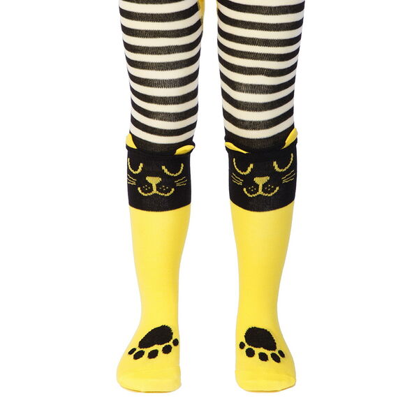 Колготки детские CONTE KIDS TIP-TOP, р.62-74 (12), 446 черный-желтый, 17С-60СП