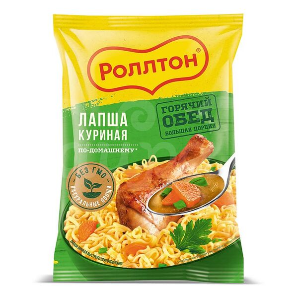 Лапша б/п Роллтон 85гр с Говядиной по-Домашнему пакет