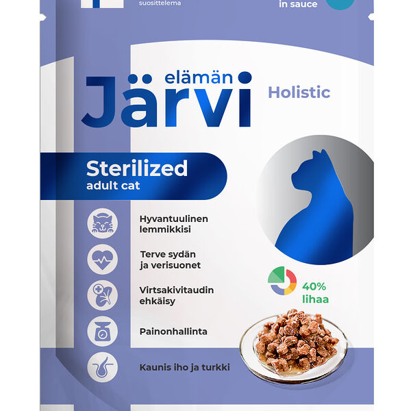 Jarvi пауч для стерилизованных кошек (кусочки в соусе) Утка, 85 г.