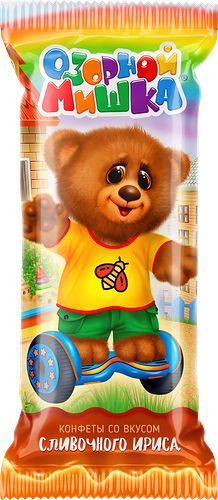 Конфеты вафельные Сормовская кондитерская фабрика Озорной мишка сливочный ирис вес