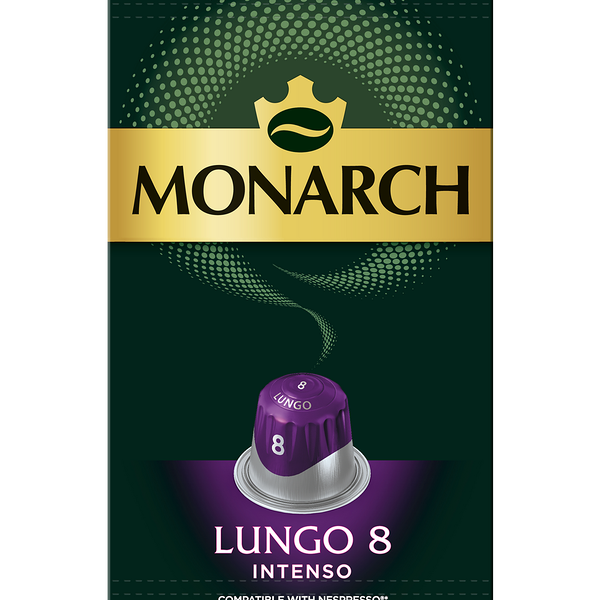 Кофе в капсулах Monarch Lungo 8 Intenso для кофемашин Nespresso, 10 шт, 52 г