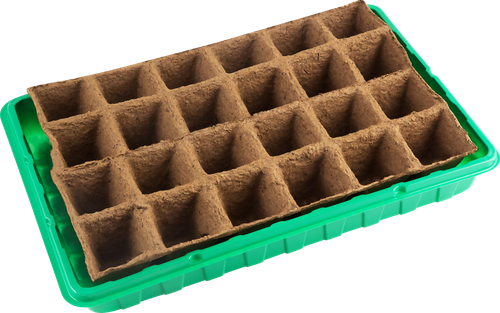 

Набор для выращивания рассады 24 торфяных горшочка 5х5см и лоток 36х23см