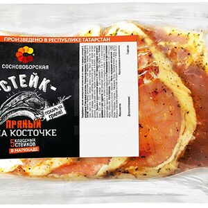 Стейк Сосновоборская из свинины пряный на косточке