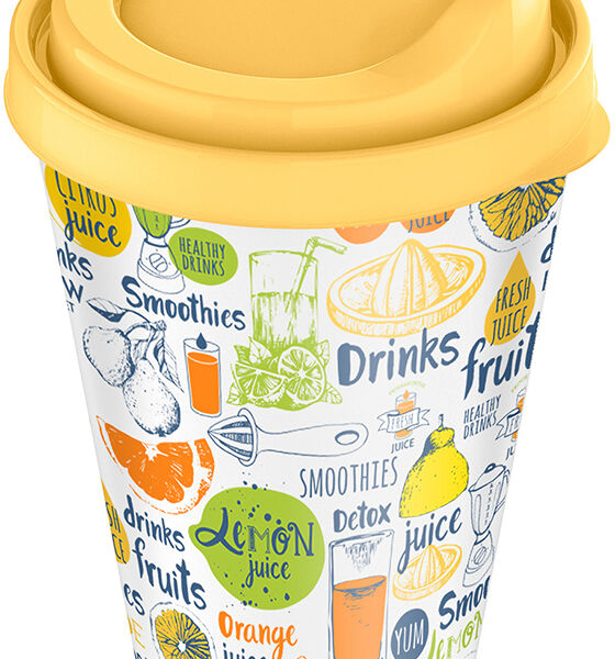 Стакан Профит Хаус пластиковый для сока с крышкой 420мл