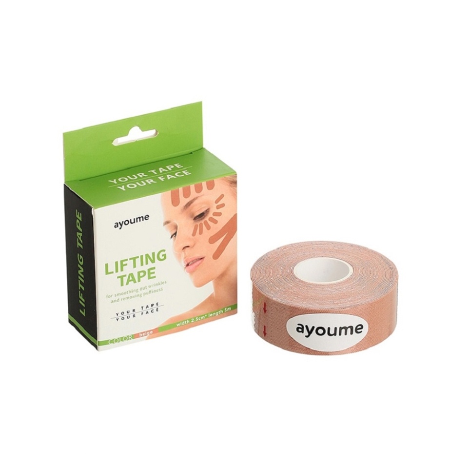 

Тейп для лица Ayoume Kinesiology Tape Roll бежевый, 2,5см х 5м