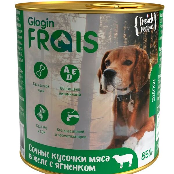 Влажный корм для собак Frais Holistic Dog Ягнёнок в желе консервы
