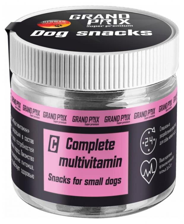 

Лакомство для собак Grand Prix мелких пород Мультивитамин 90 г