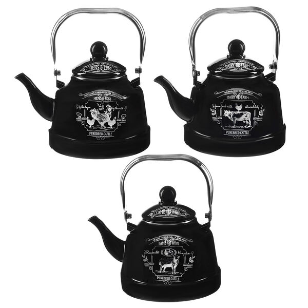 Vetta ранчо чайник эмалированный 2,5 л, 3 дизайна, индукция