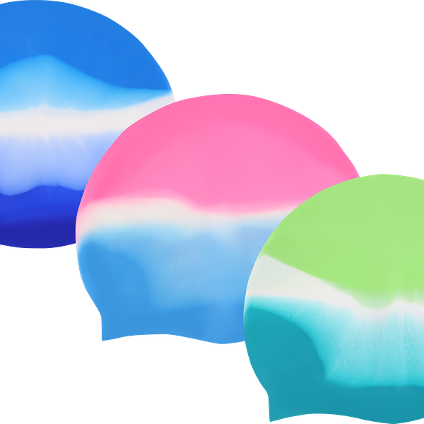 Шапочка для плавания 22,5x19,5см, силиконовая, Арт. QR-20200580