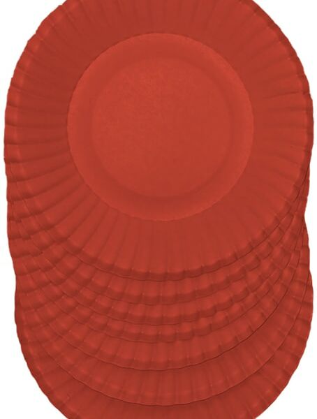 Тарелки бумажные Gratias красные d23см 6шт