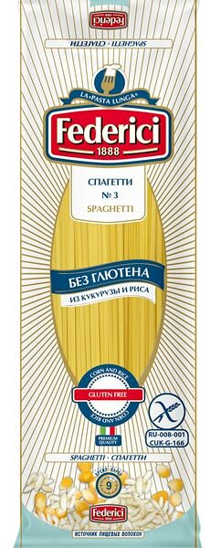 Макаронные изделия Federici Спагетти из кукурузы и риса без глютена 250г