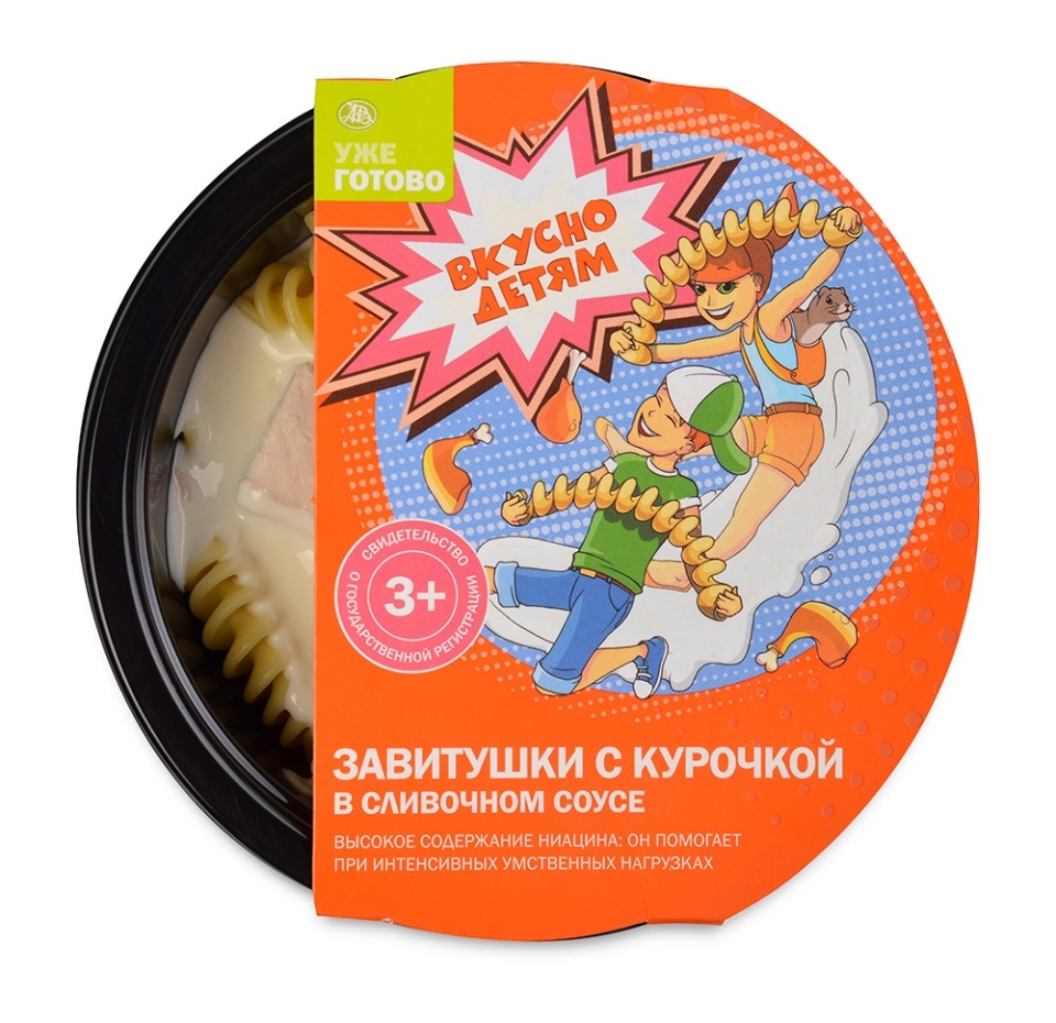 

Завитушки с курочкой в сливочном соусе Вкусно Детям 220 г