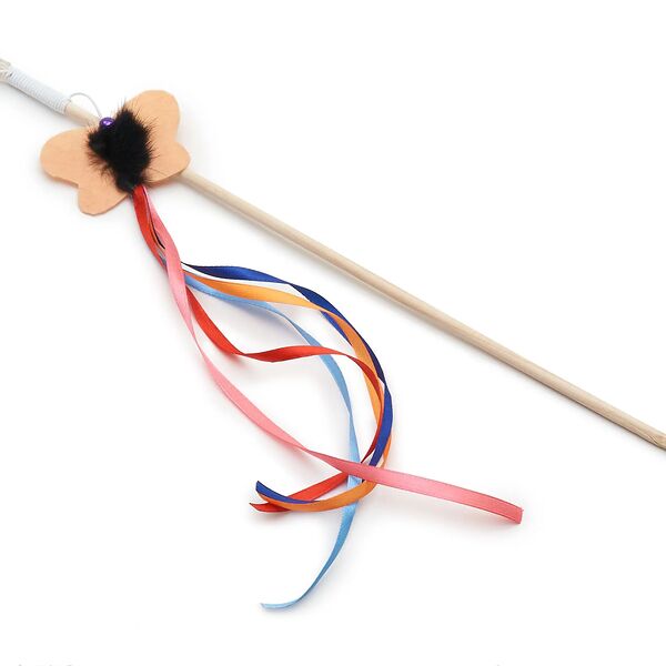 Игрушка Верные друзья Фетровая бабочка с норкой и лентами для кошек