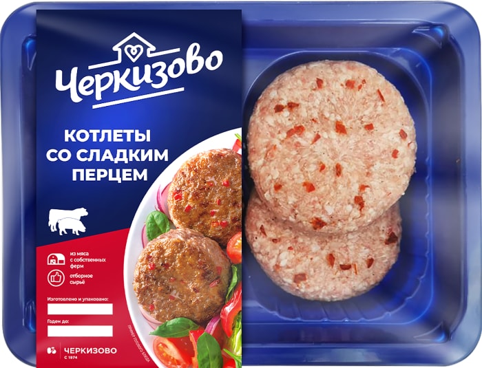 

Котлеты свинина-говядина Черкизово со сладким перцем 400 г