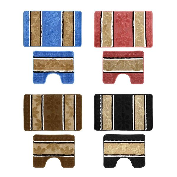 Набор ковриков для ванной и туалета Vetta полиэстер, 50x80см + 50x40см, в ассортименте