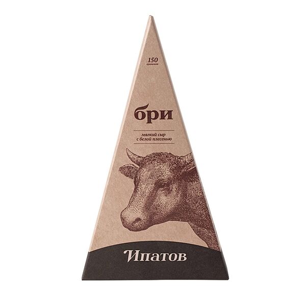 Сыр мягкий Brie Ипатов. Мастерская сыра с белой плесенью 60% 150 г