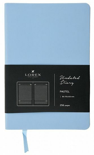 Ежедневник B6 недат. LOREX PASTEL soft touch голубой