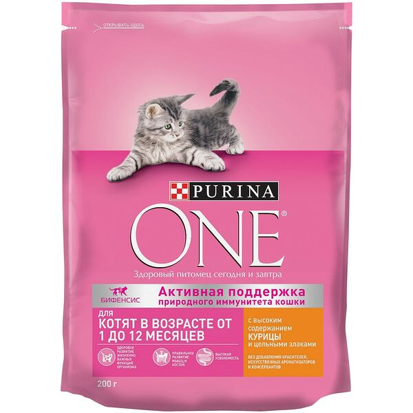 Purina One корм для котят Курица