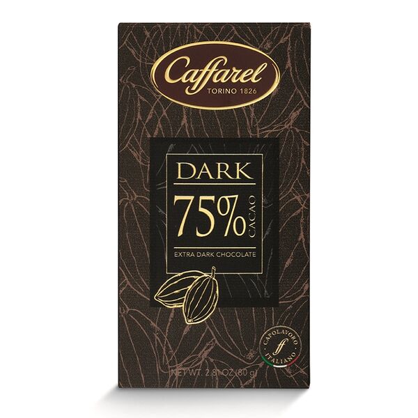 Темный шоколад Caffarel Extra-dark 75% 80г, Италия