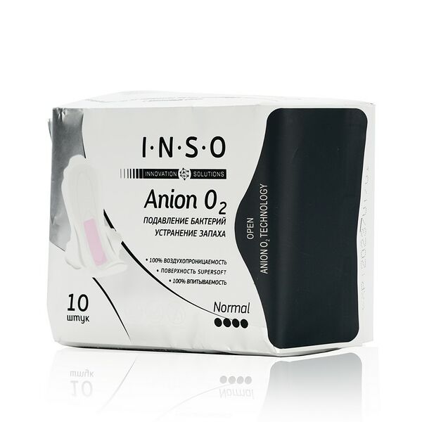 Женские прокладки INSO Anion O2 Normal с анионовым слоем 10шт