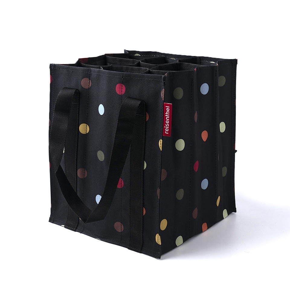 

Сумка-органайзер для бутылок Reisenthel Bottlebag dots цвет черный, в цветной горох, Китай