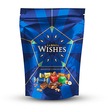 Набор шоколадных конфет Wishes Ассорти из молочного, темного и белого шоколада с начинкой