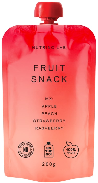 

Пюре Nutrino Lab из яблока, персика, клубники, малины (без сахара) 200 г