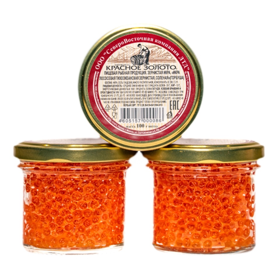 

Икра лососевая Красное Золото зернистая, 100 г